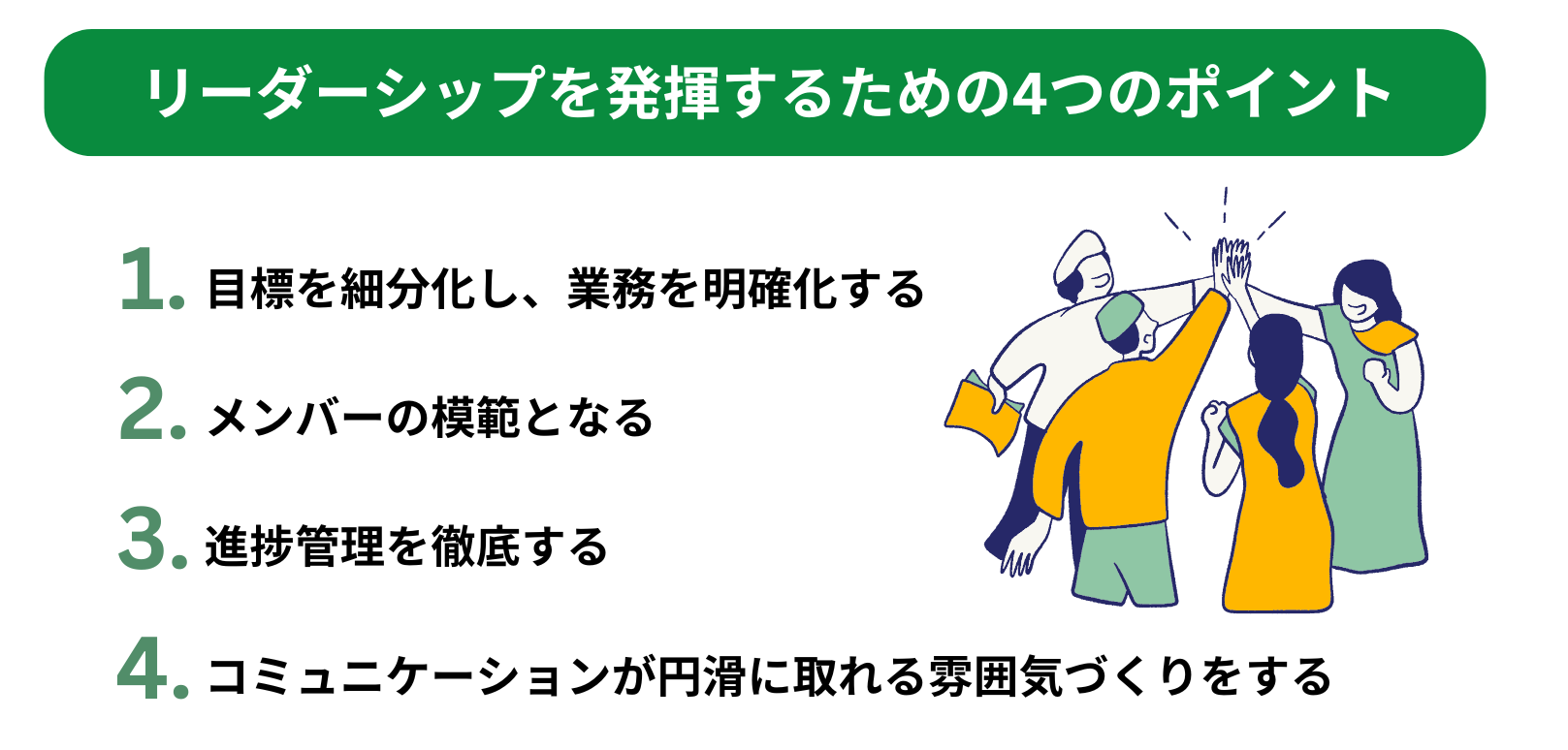 リーダーシップを発揮する社員の具体的な行動8選｜社員研修・人財育成コラム｜FCEトレーニング・カンパニー